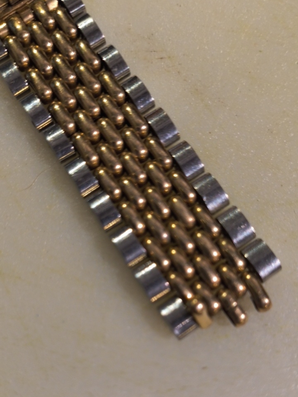 Omega Seamaster Gold Stainless Steel Watch Bracelet Band For Parts Ca. 1956? - Picture 2 of 6